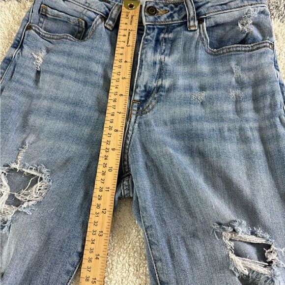 Oasis by eunina jeans Womens size 3 ripped denim Distressed Blue Casual Boho - Picture 6 of 12